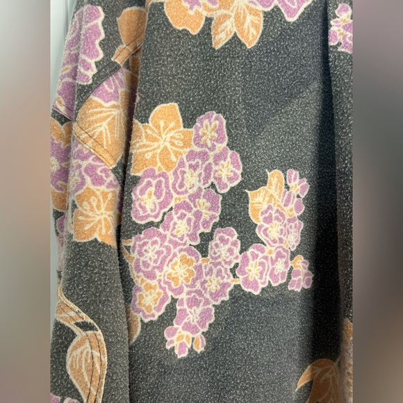 NEW Free People Printed Ruby Jacket Floral Oversized Shacket Gray Size Large - Picture 9 of 14